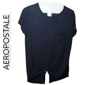 .Aeropostale Seriously Soft Perfect Crew Pocket Tee Size XL Black